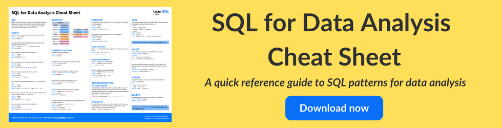transition from excel to sql